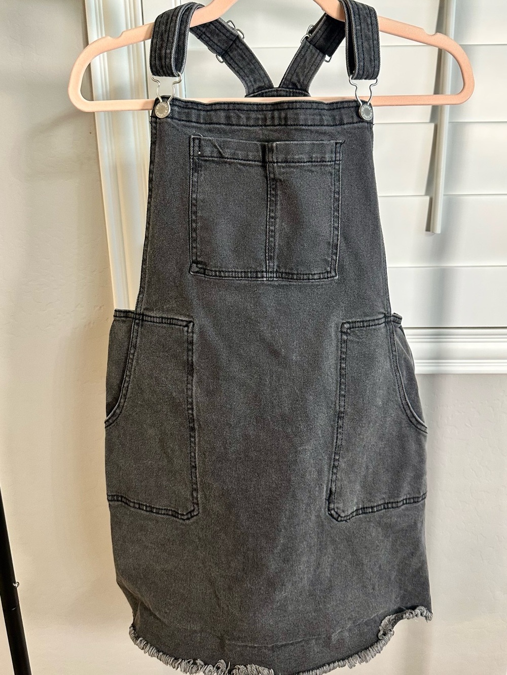 art class Charcoal Black Denim Overall Mini Skirt